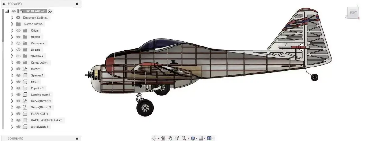 ST-1 RC Aircraft Low-poly 3D model