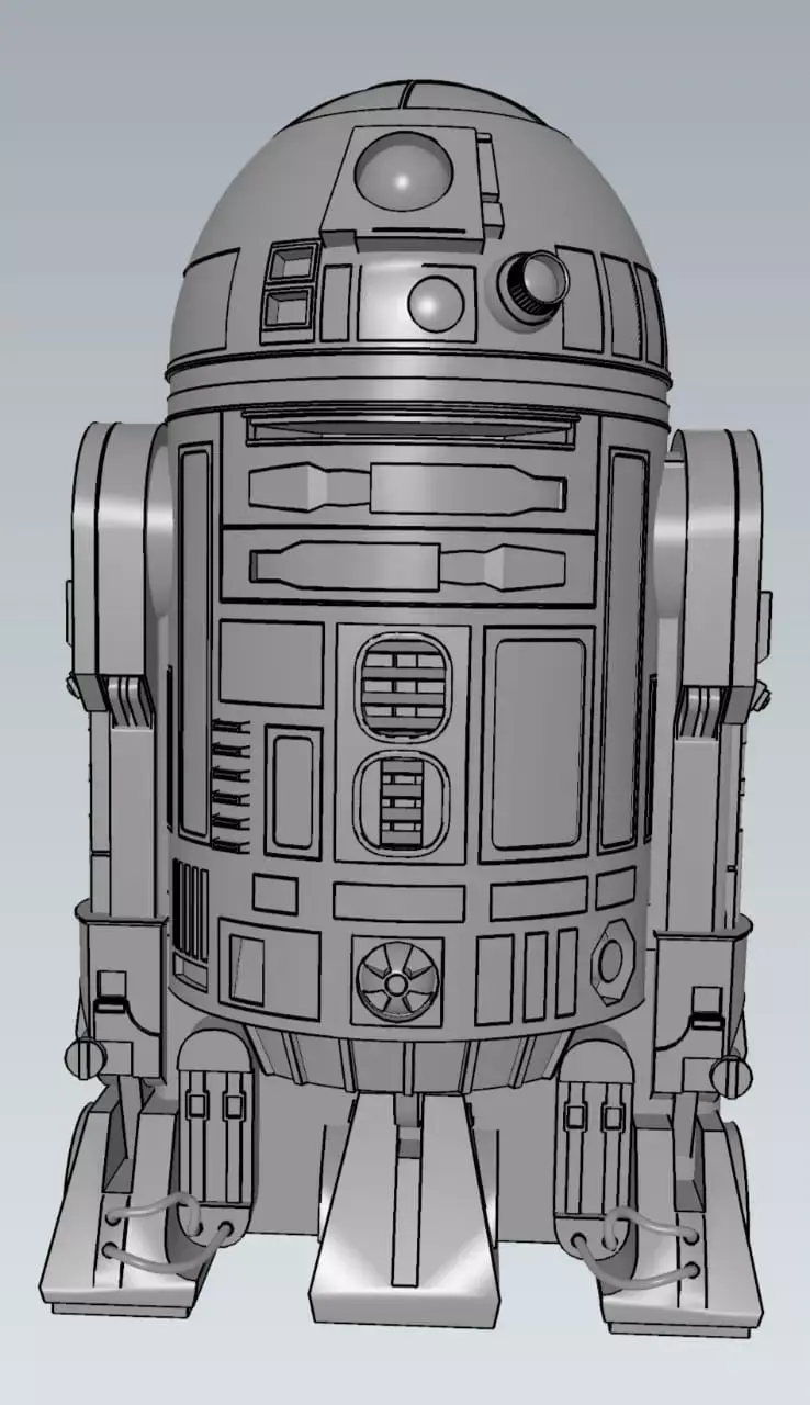 MakeIT R2-D2 Artoo-Detoo Star Wars Character Robot 3D Model  3D model