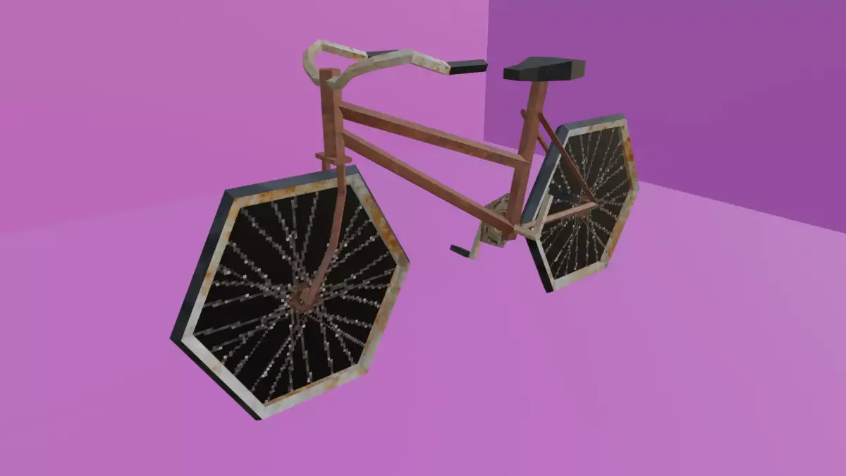 RUSTY BIKE - LOW POLY - PS1 RETRO STYLE Low-poly 3D model