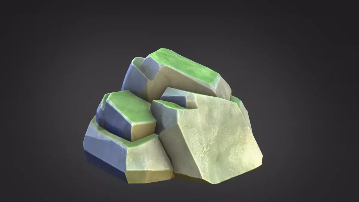 Stylized stones 3D model