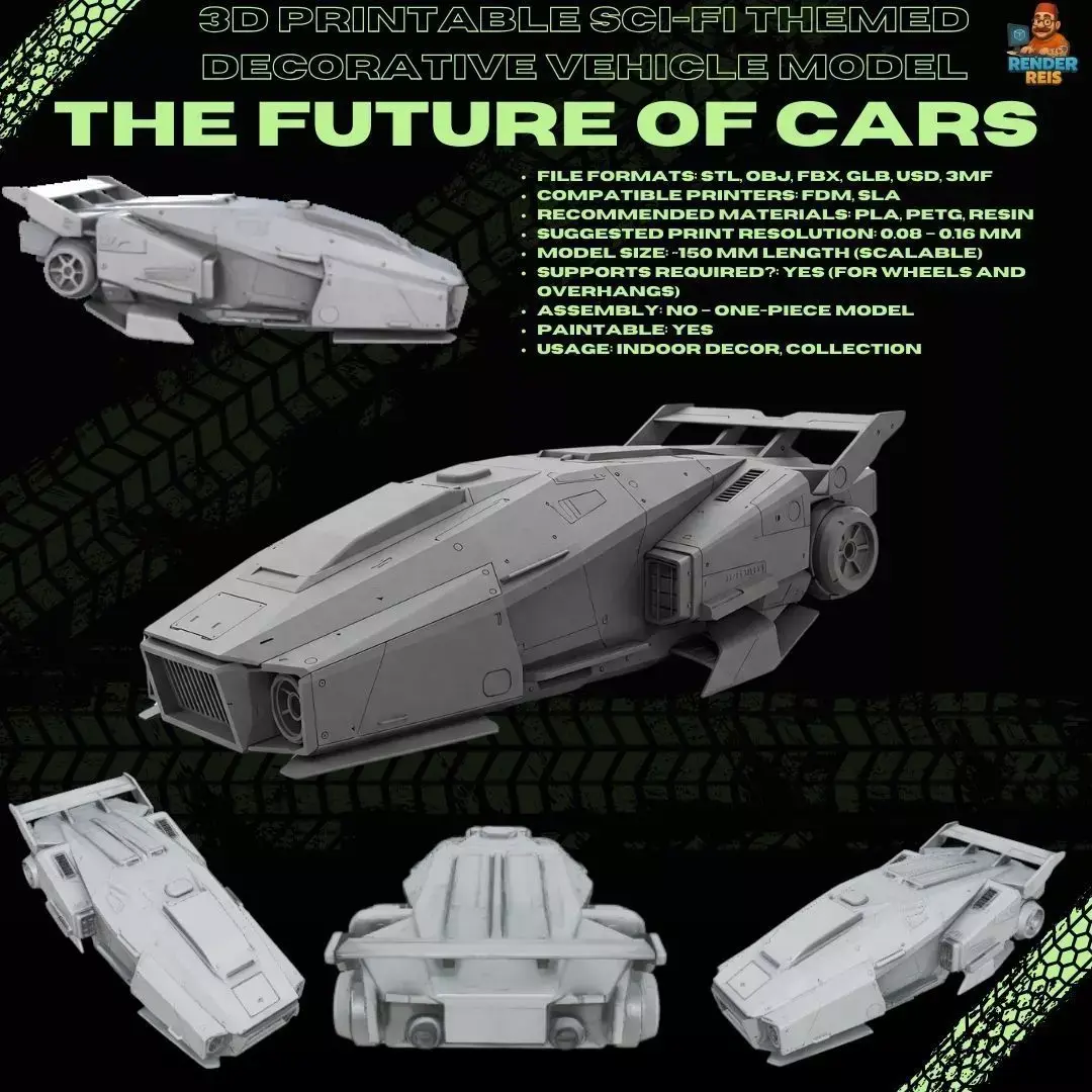 3D Printable Sci Fi Cargo Dropship 3D print model