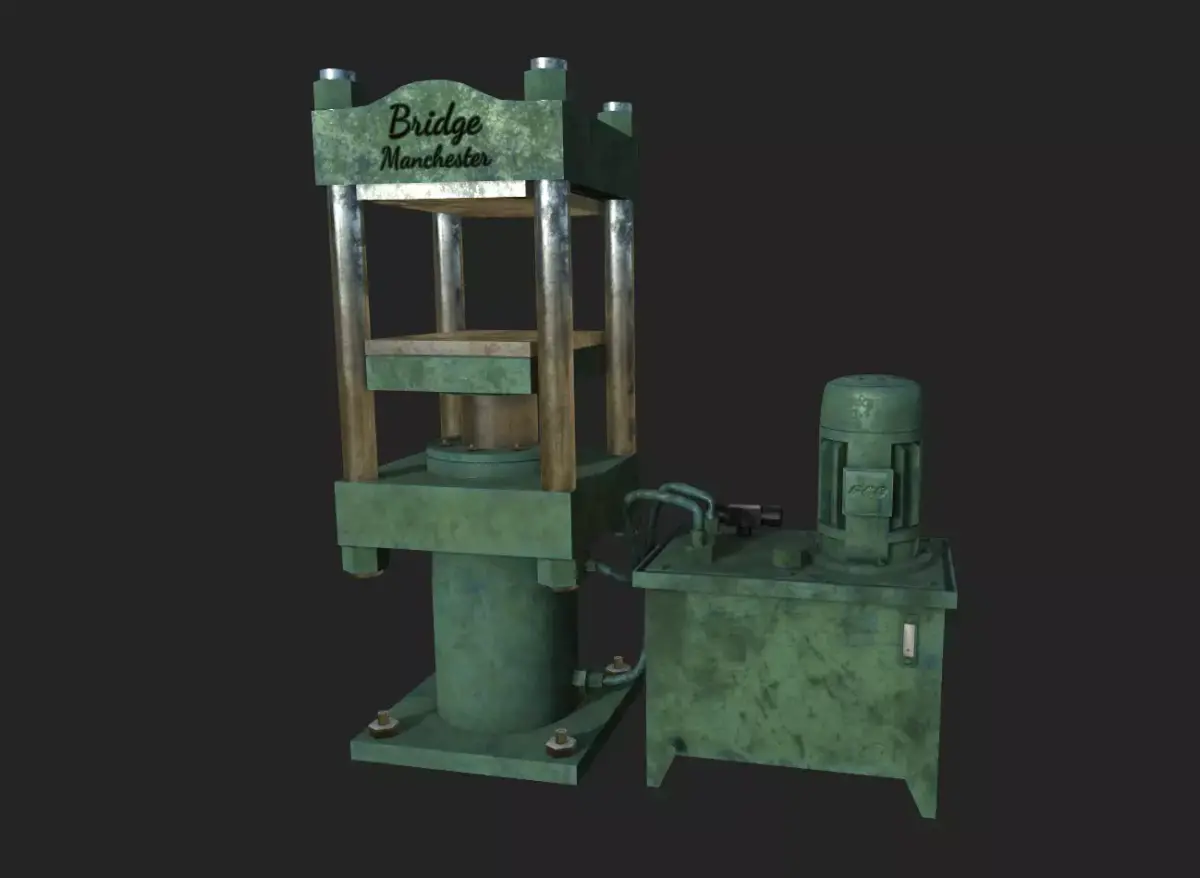 Hydraulic Press Low-poly 3D model purchase