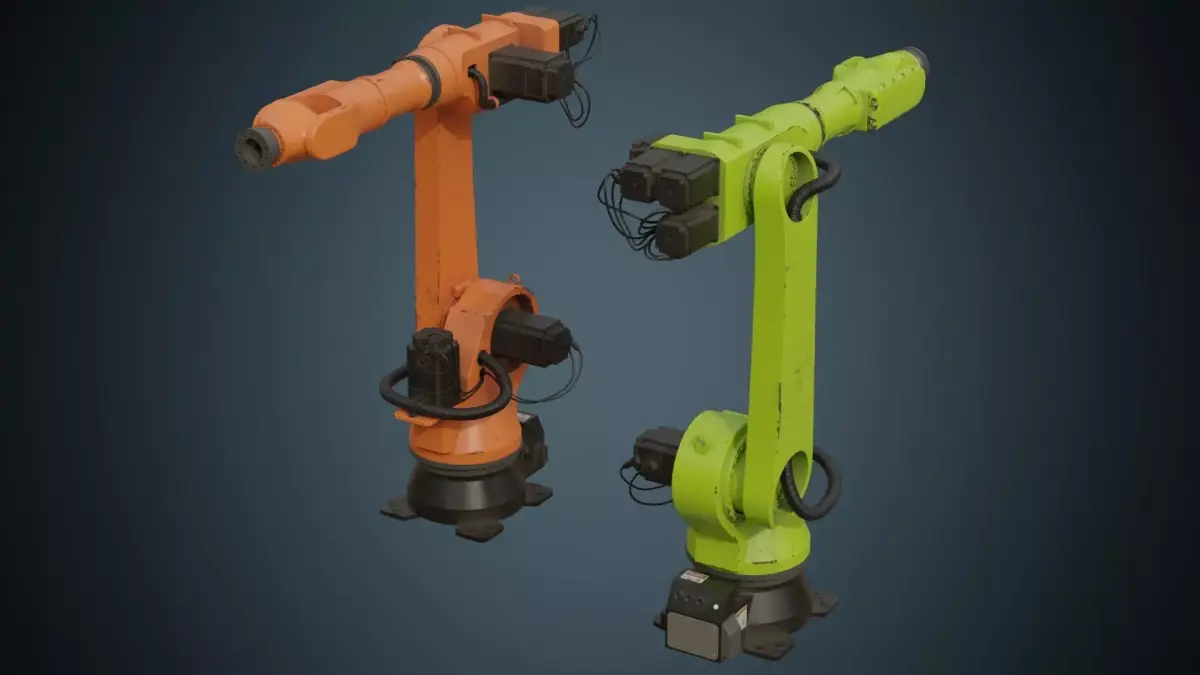 Industrial Robot 4B Low-poly 3D model