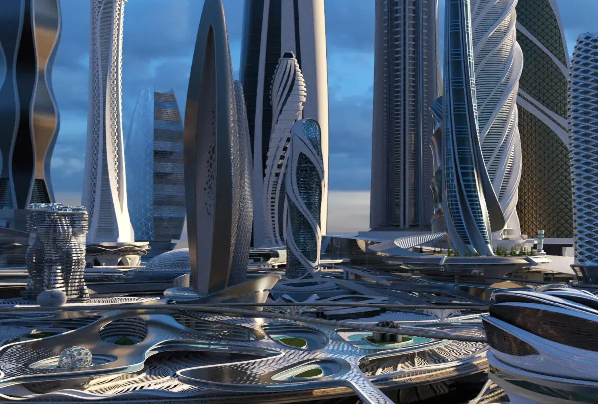 CBD. Future city. P4 model 3D model