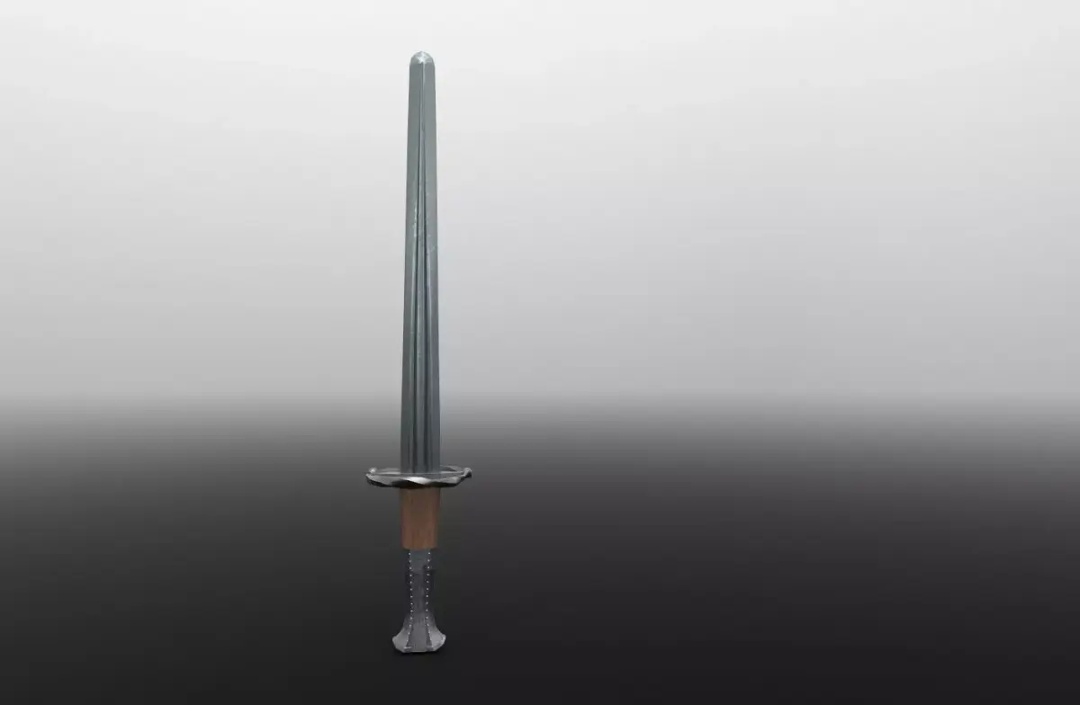 Medieval Sword - Katzbalger Low-poly 3D model