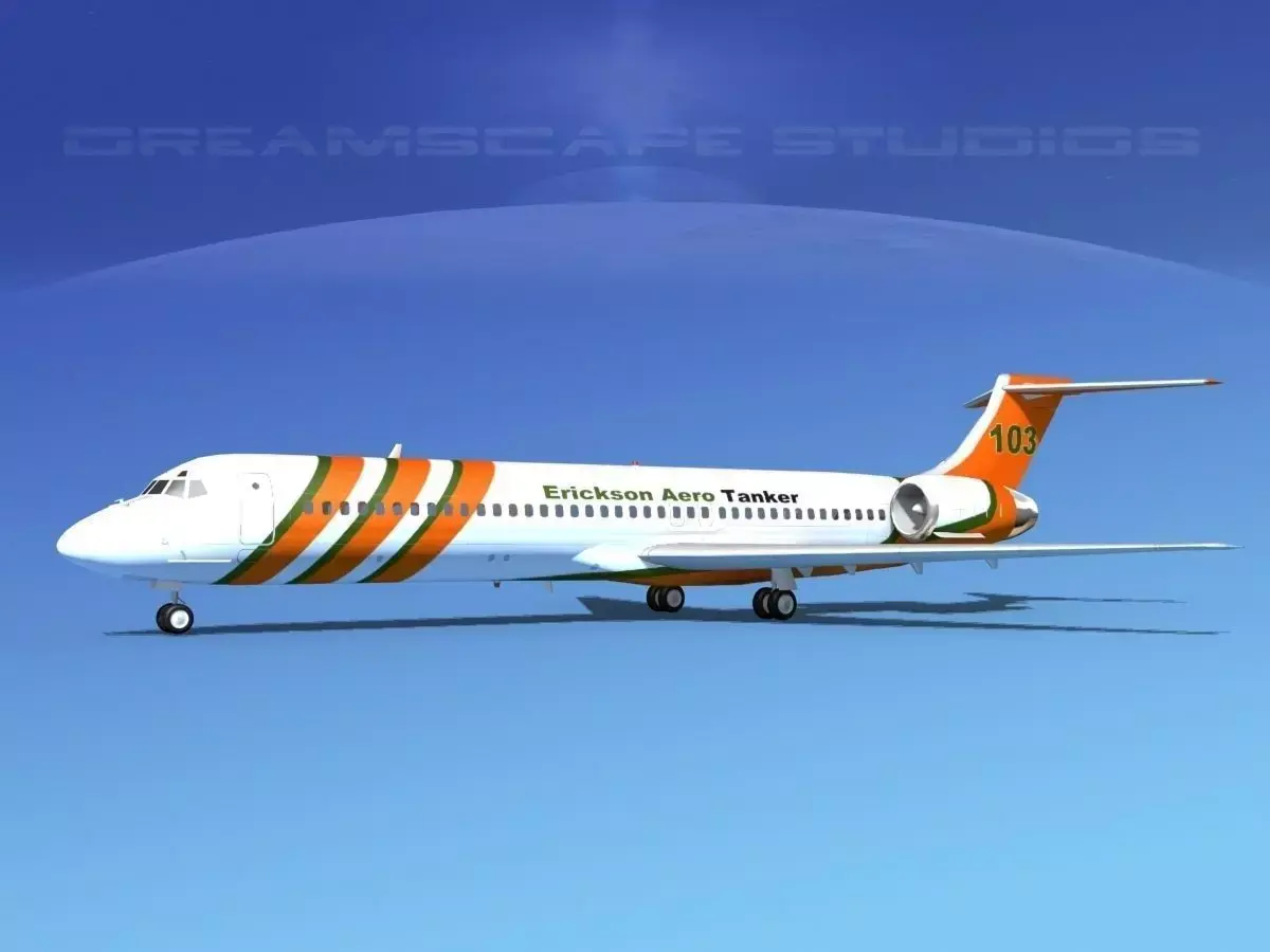 McDonnell Douglas MD-87 Erickson Fire Fighters 3D model