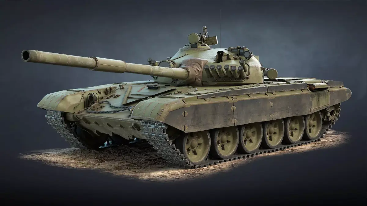 T-72A Tank Low-poly 3D model