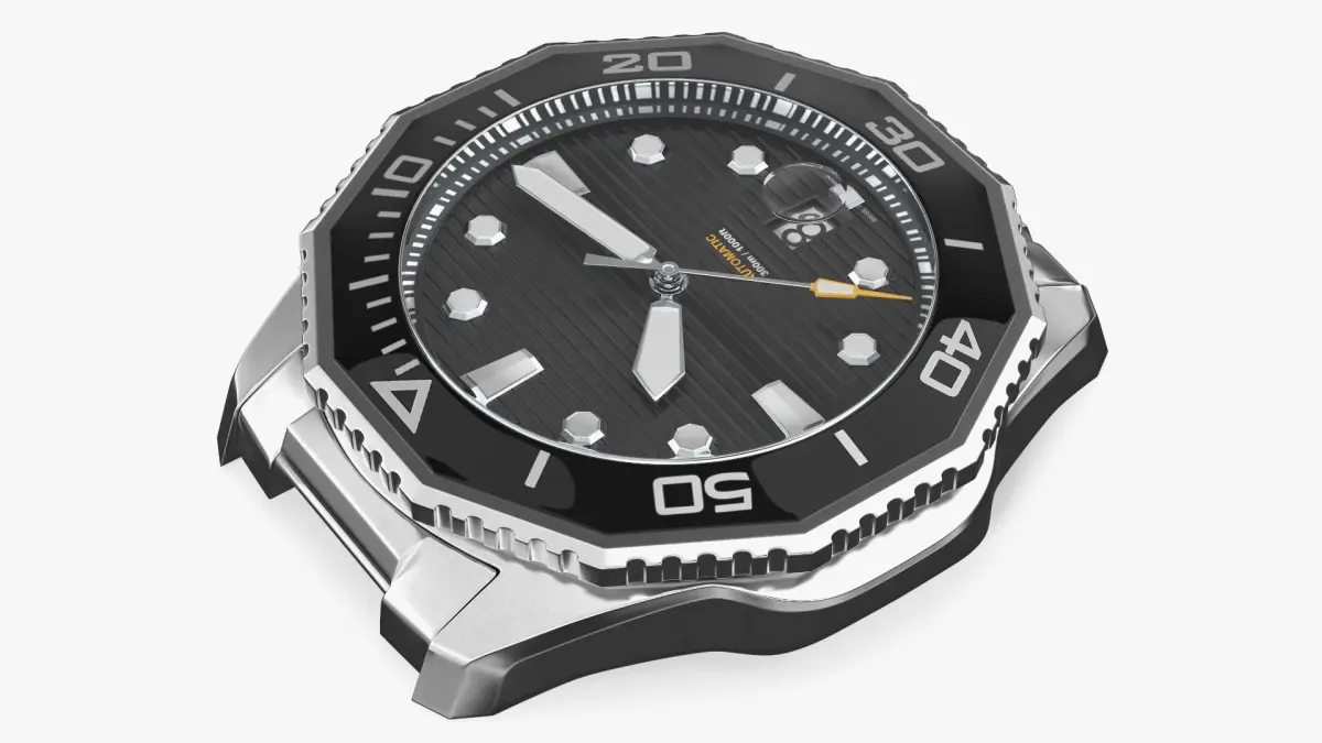 Diver Wrist Watch Body without Strap Black 3D model