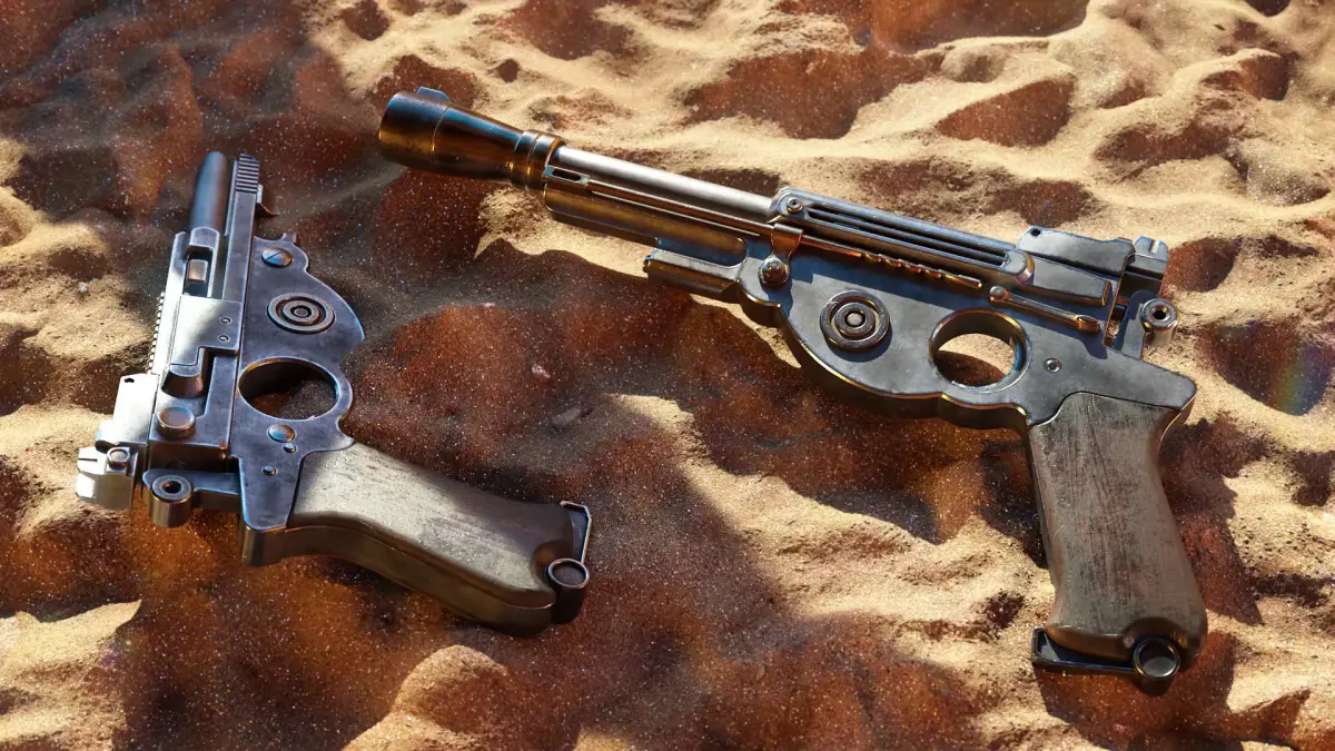 Mandalorian Blaster Pistol - 3D Asset Kit PBR  Low-poly 3D model