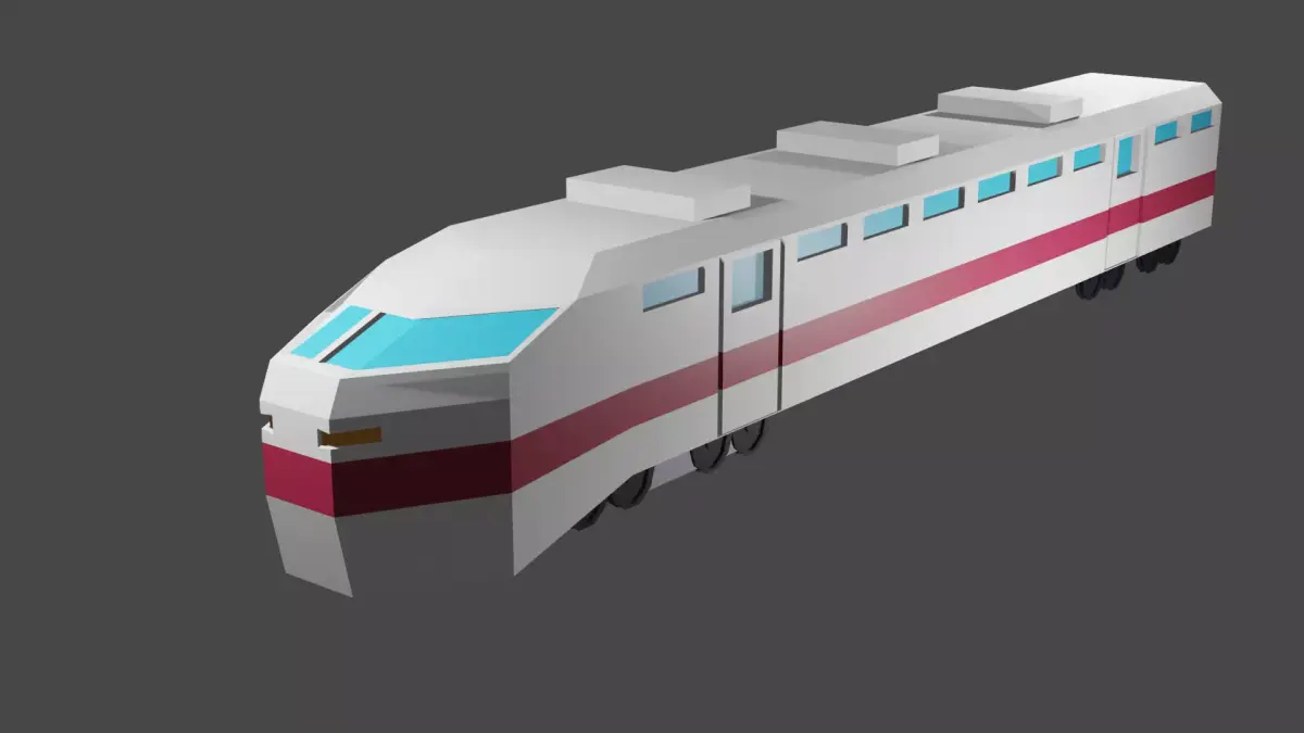 Train Low-poly 3D model buy