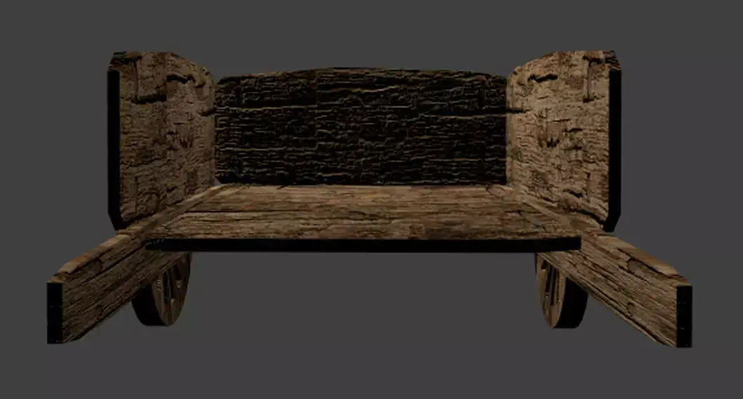 3D Models Middle Ages Carrage Low-poly 3D model