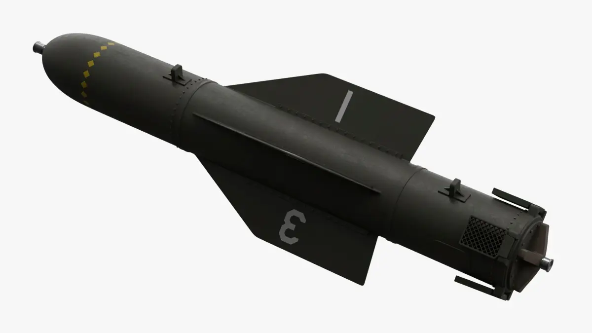 GBU-57 Bunker Buster Rigged for Cinema 4D 3D model