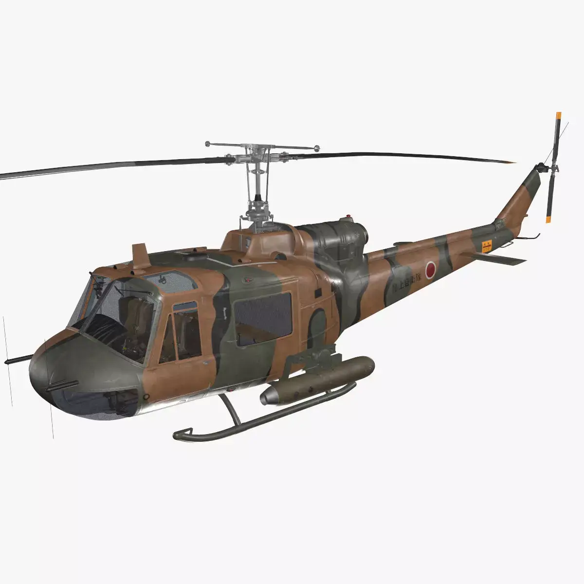 Bell UH-1B JGSDF 2 Complex Animation Low-poly 3D model