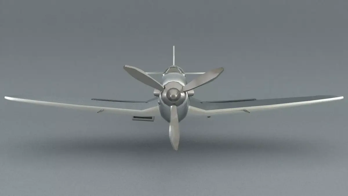 laos Spitfire Mk IIb Low-poly 3D model