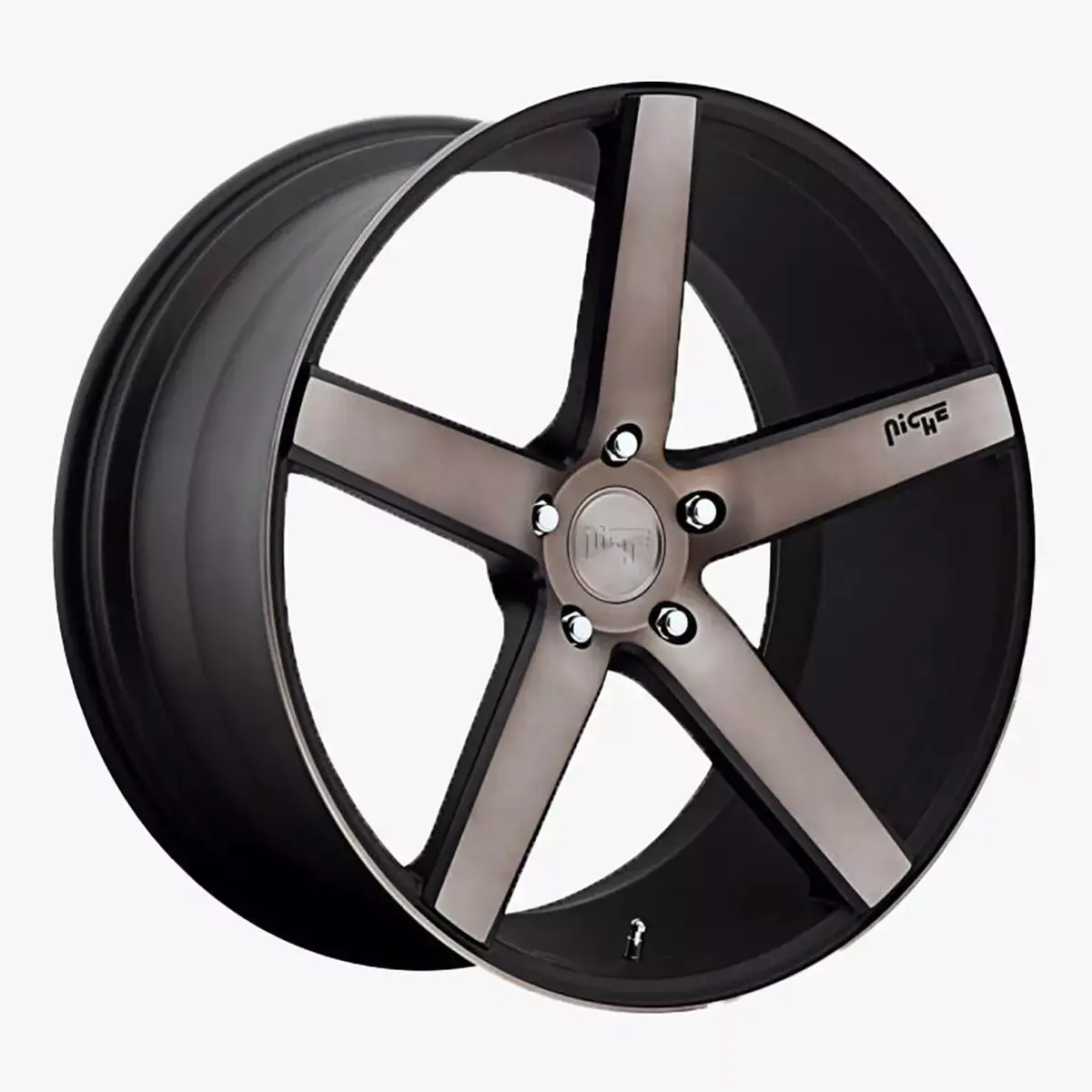 Niche Milan Wheel Offset Dark Tinted Face With Matte Black 3D model