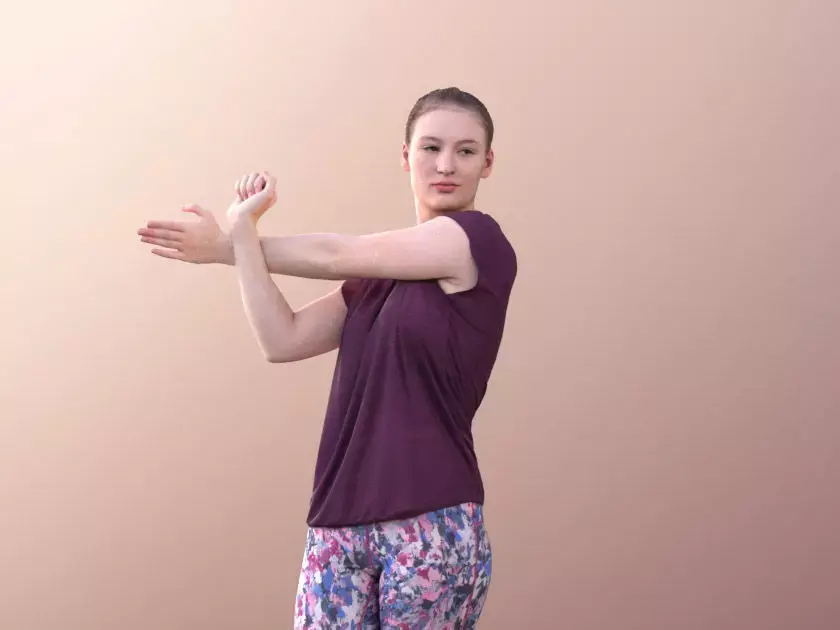 Svenja 10522 - Young Sporty Woman Stretching  3D model