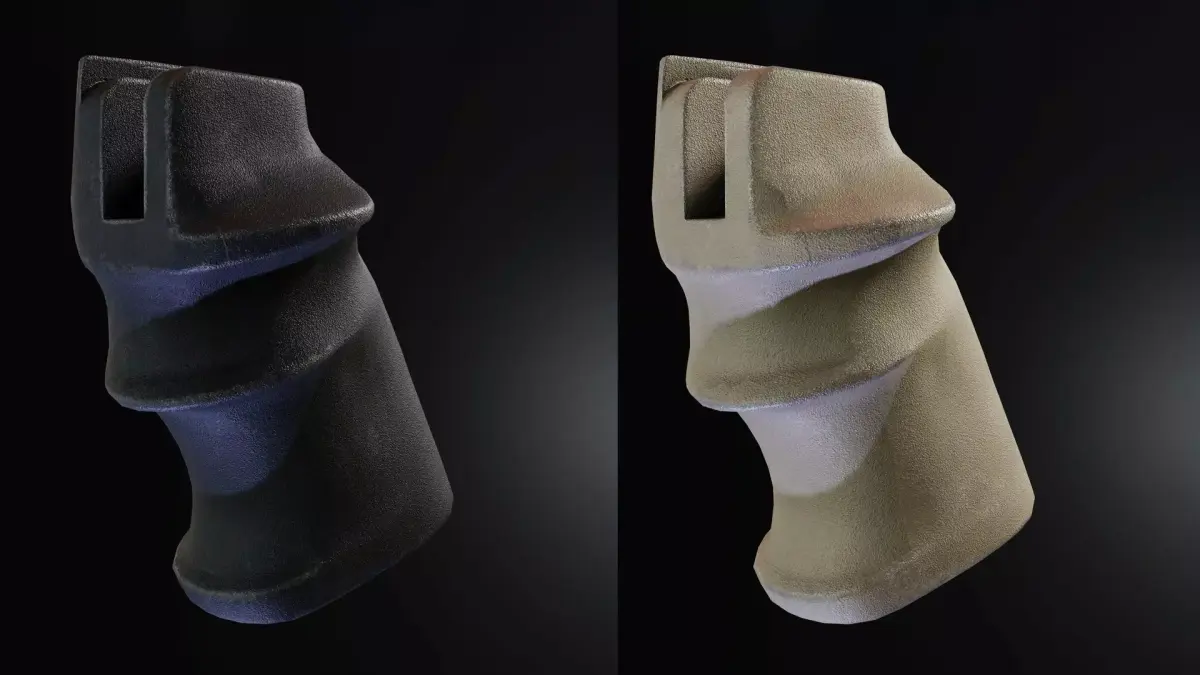 Sierra AR-15 SPR Handgrip Low-poly 3D model