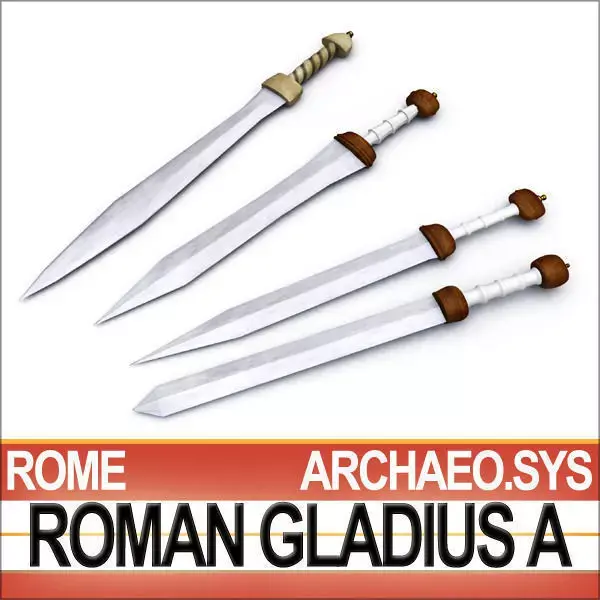 Roman Gladius Sword Set A 3D model