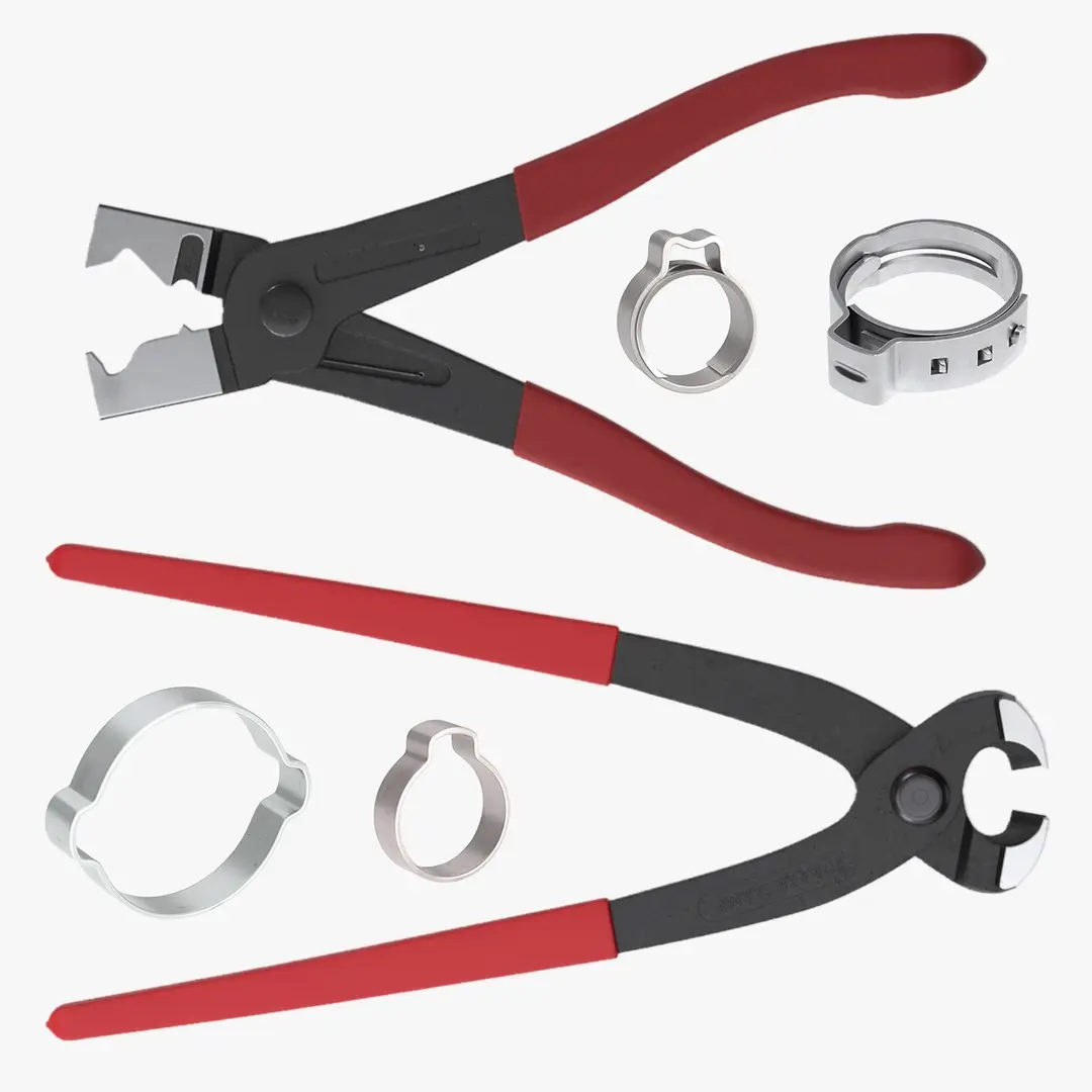 Clamp installation set: 2 pliers and 4 clamps 3D model