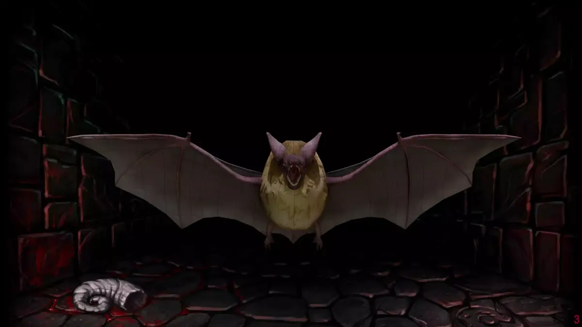 00Bat bat Low-poly 3D model