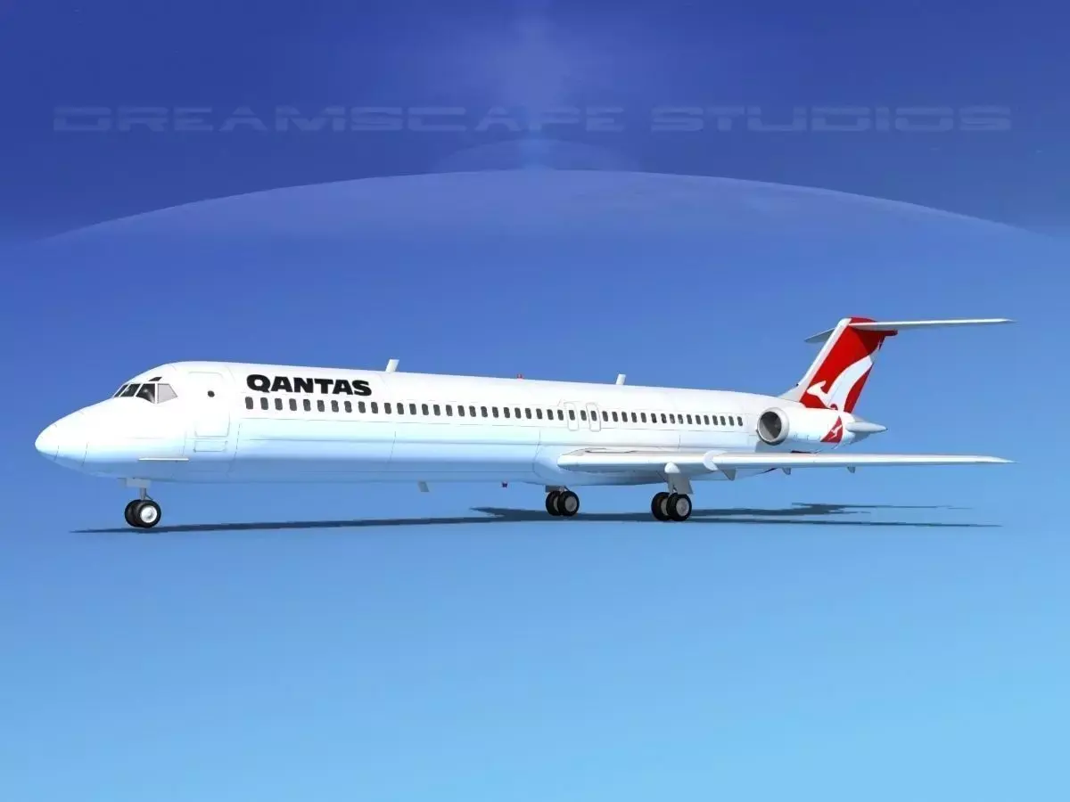 Douglas DC-9-50 Qantas 3D model