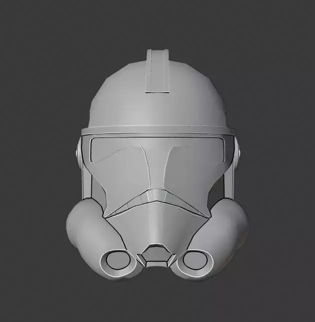 Phase 2 Clone Trooper helmet ROTS Low-poly 3D model