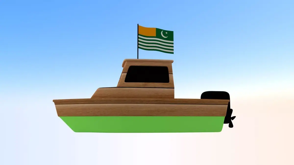 Azad Kashmir Fishing Boat 3D model