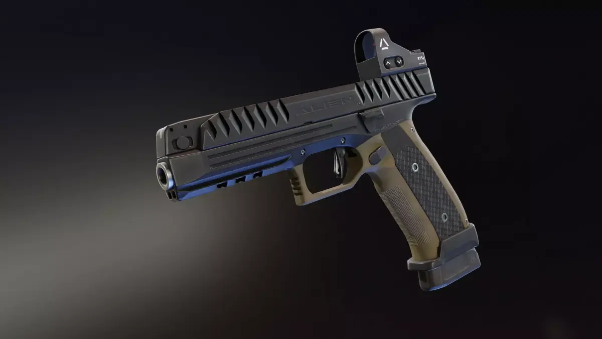 Laugo Alien Pistol Low-poly 3D model