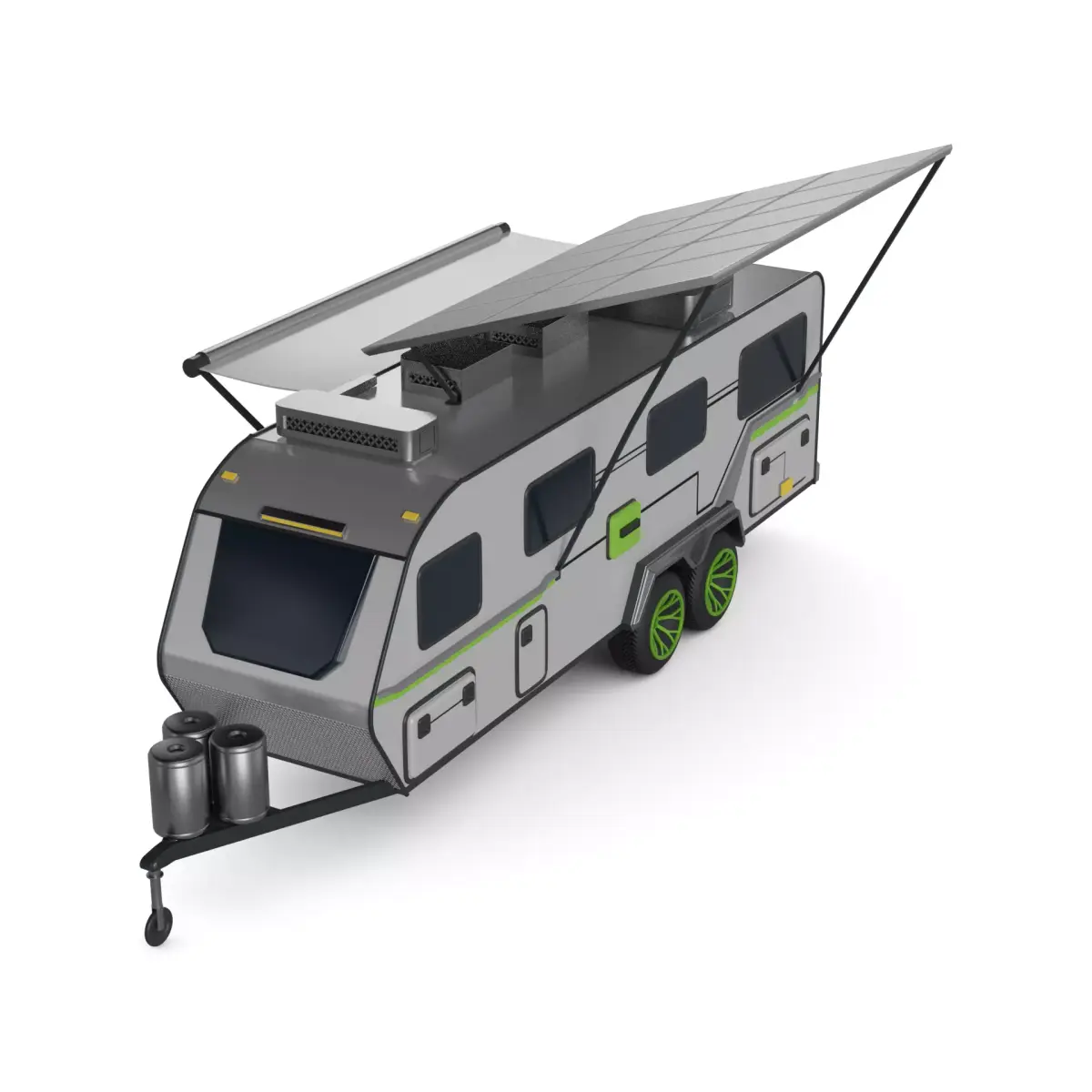 Off road Camping Trailer 3D model