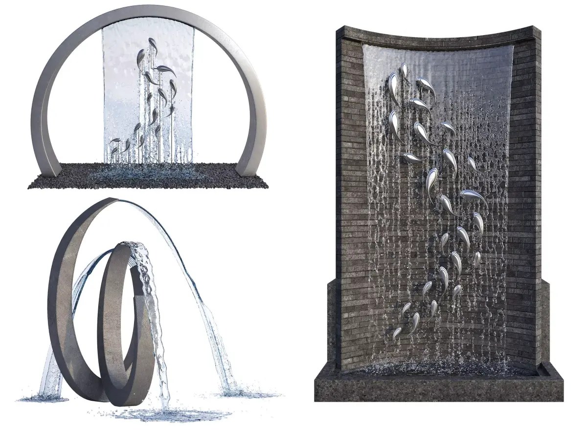 3 Fountain Figures 3D model