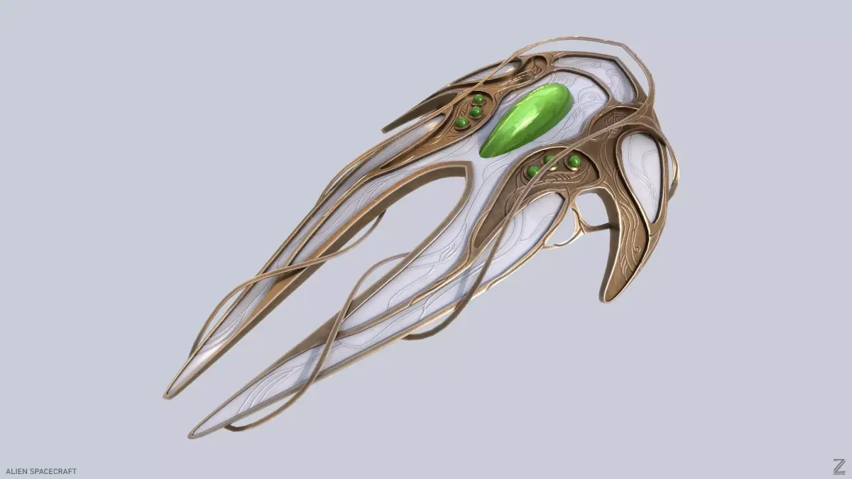 Alien spacecraft Low-poly 3D model by Anima-Z - Low-poly