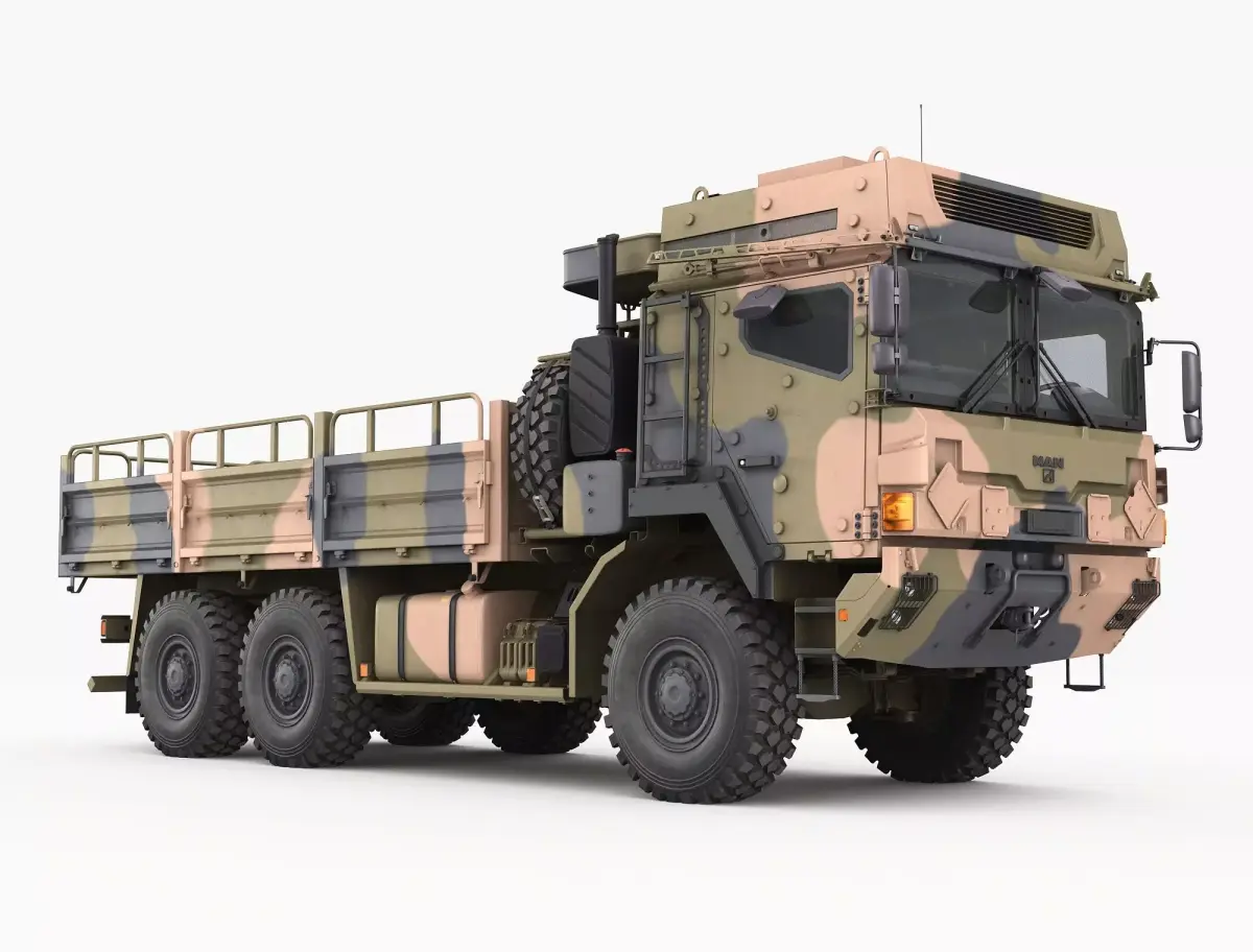 Military truck MAN HX61 Armor 3D model