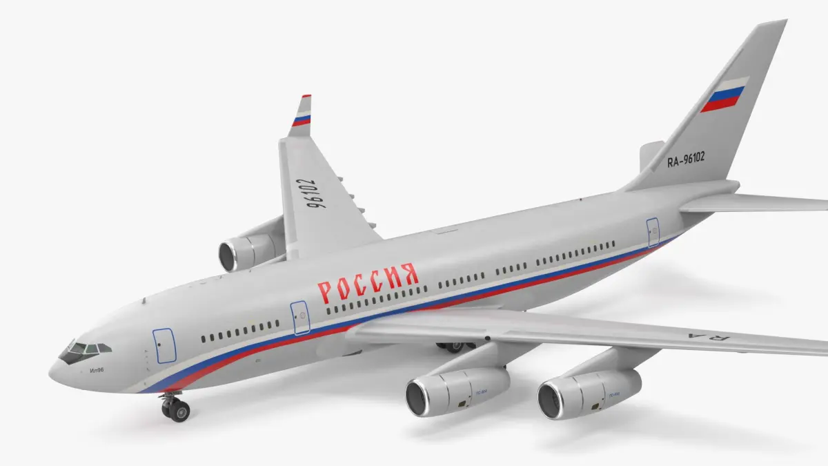 Ilyushin IL-96 Presidential Aircraft Simple Interior 3D model