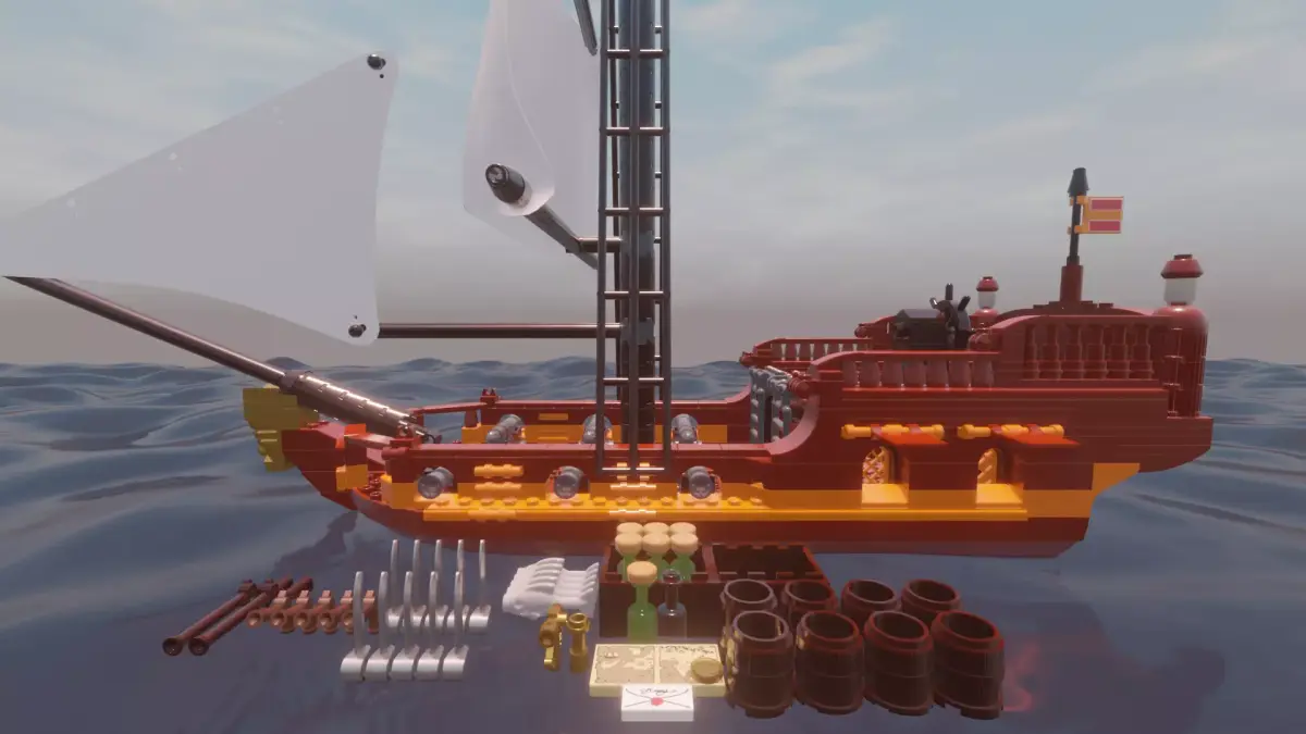 LEGO SPANISH SLOOP - THE LIONESS - Rogue Film Productions 3D model