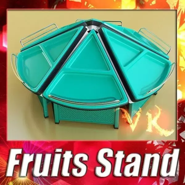 Produce Store Display Fixture Fruits 3D model