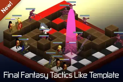 Final Fantasy Tactics Like Battle - Isometric 3D model