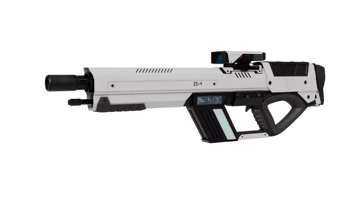 Scifi Gun Weapon Asset Low-poly 3D model