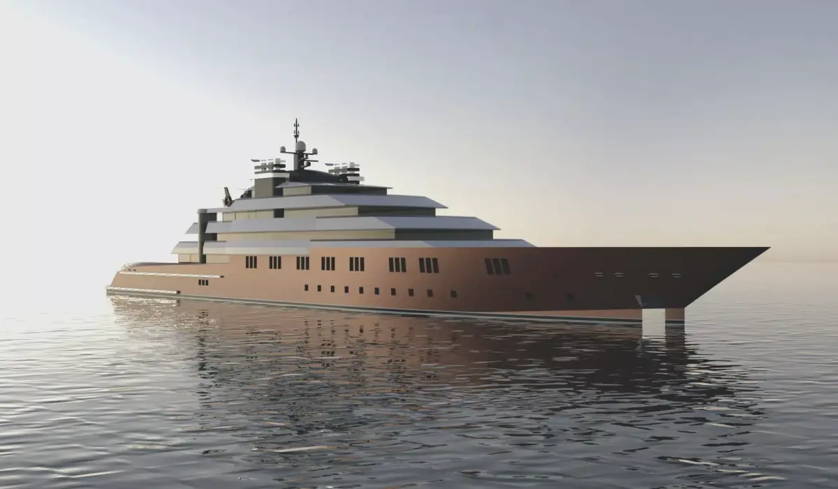 130 Meter Mega Yacht 3D model