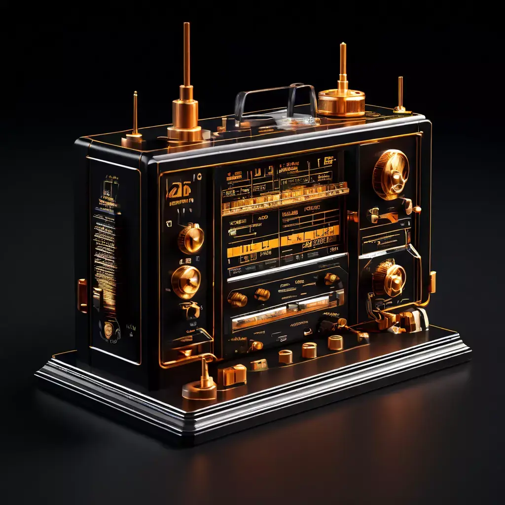 Vintage SciFi Radio Receiver 3D Model Low-poly 3D model