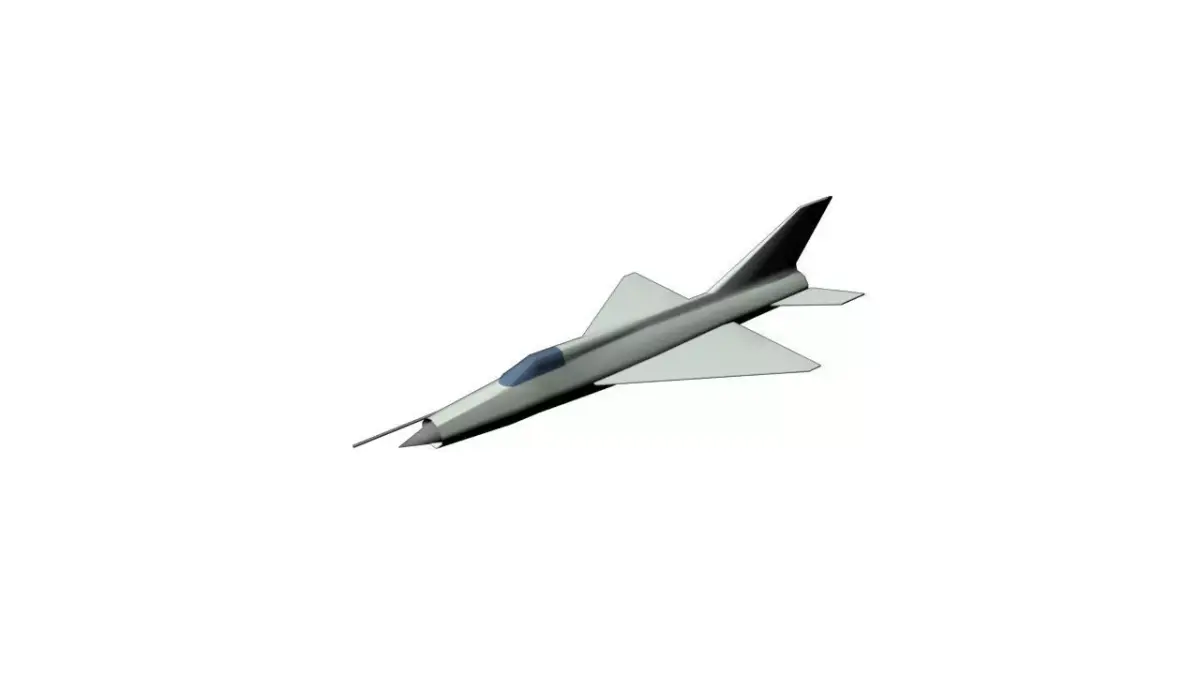 MiG-21 fighter jet Low-poly 3D model