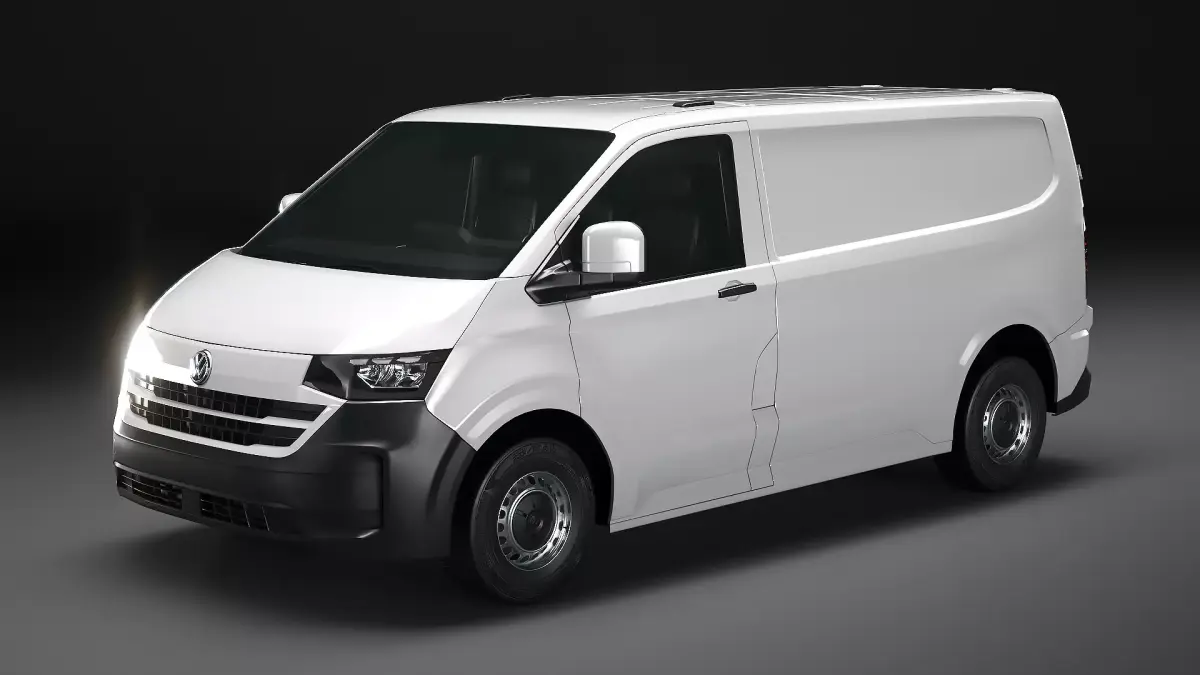 Volkswagen Transporter T7 2025 SWB Panel Van PBR Low-poly 3D model