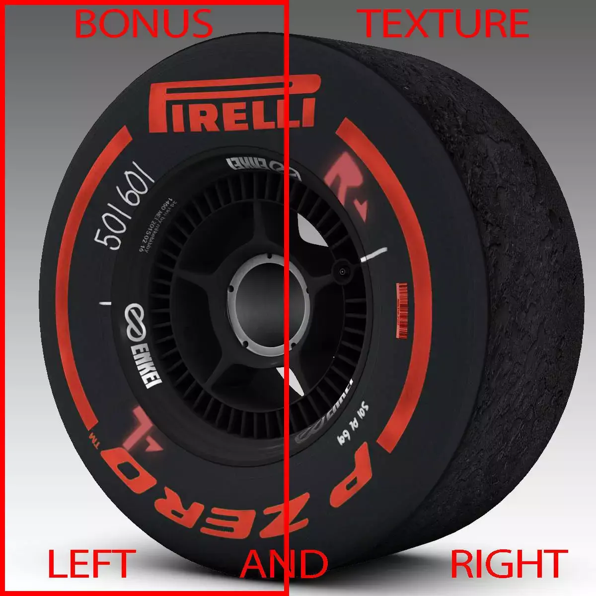 enkei supersoft front tyre Low-poly 3D model