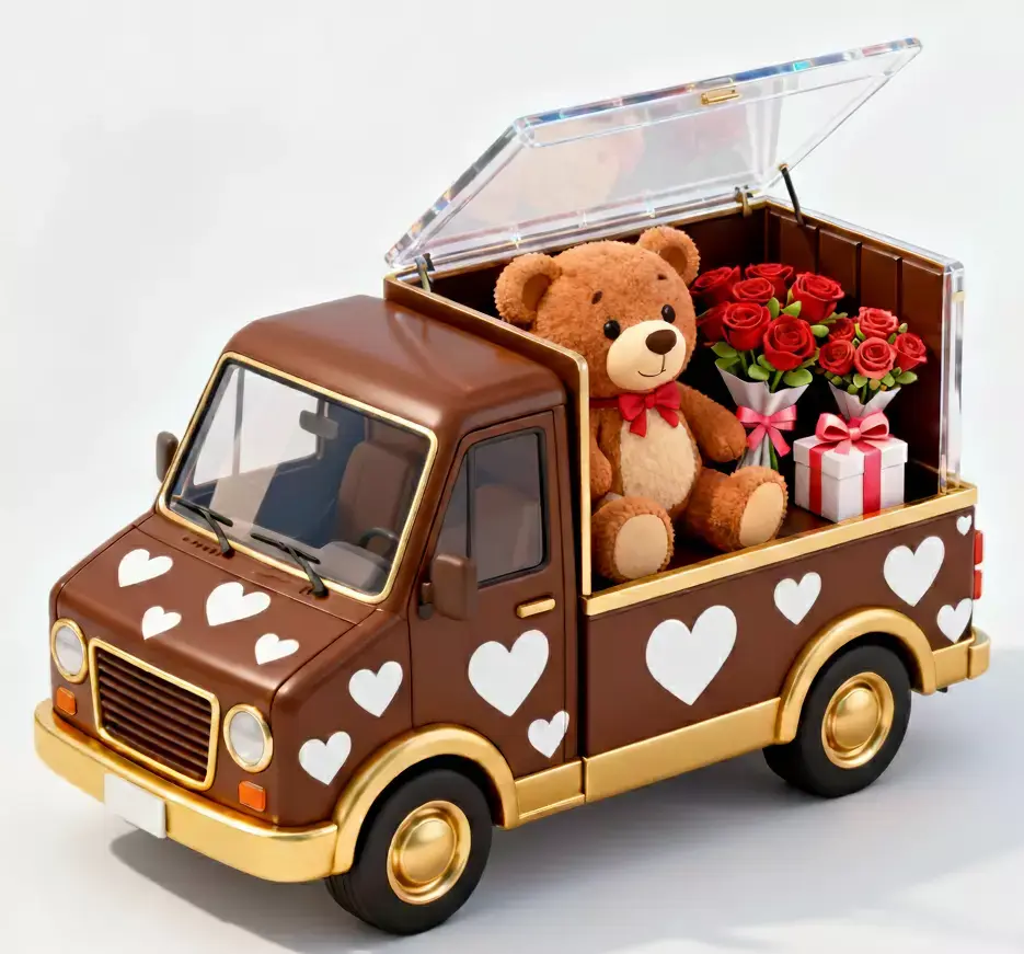 Valentine Delivery Truck 3D Model Low-poly 3D model