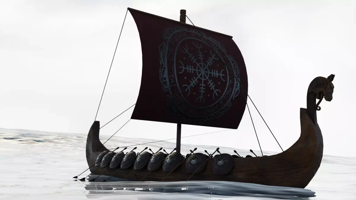 Viking Longboat Low-poly 3D model purchase