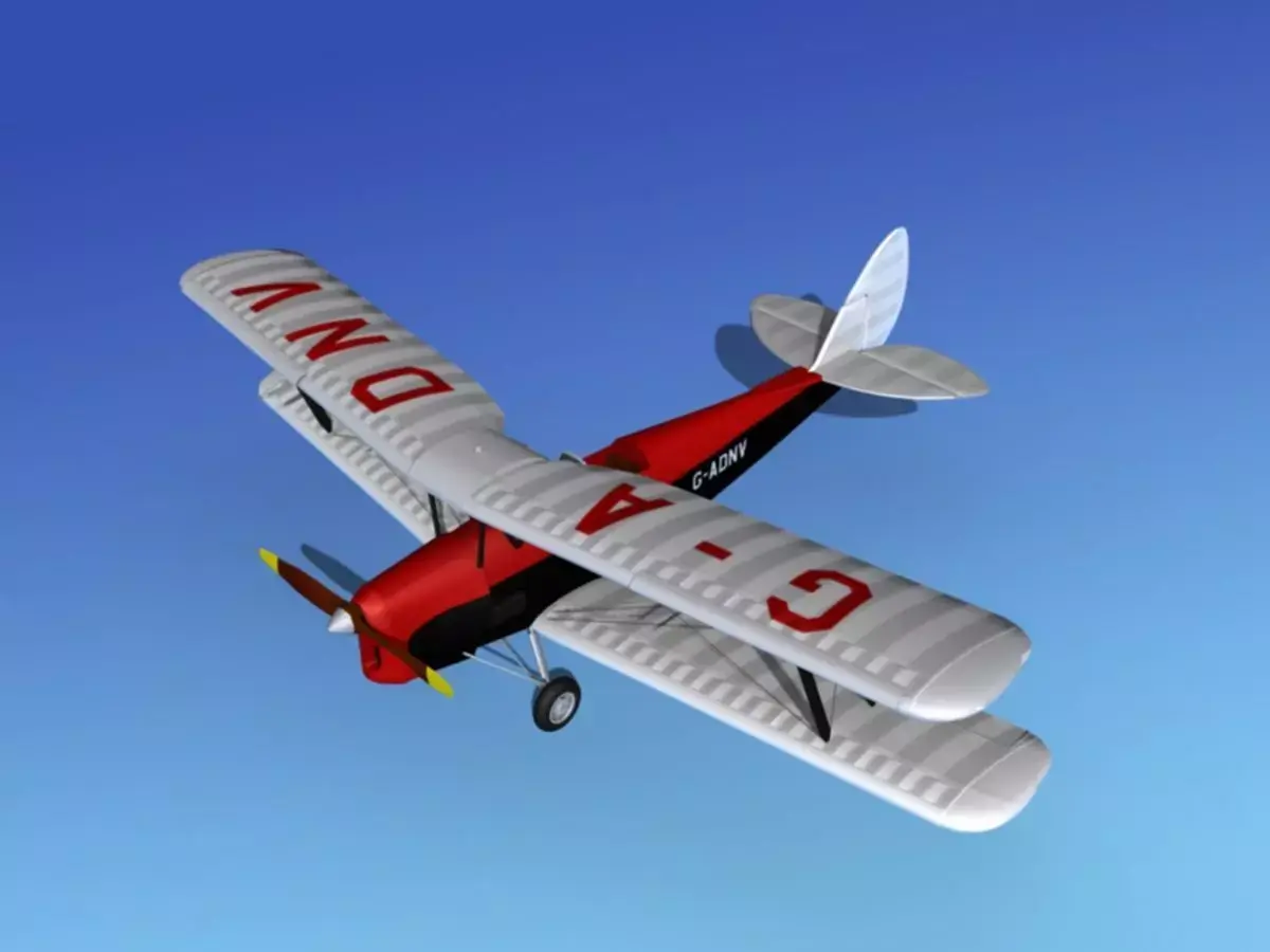 Dehavilland DH82 Tiger Moth V13 3D model