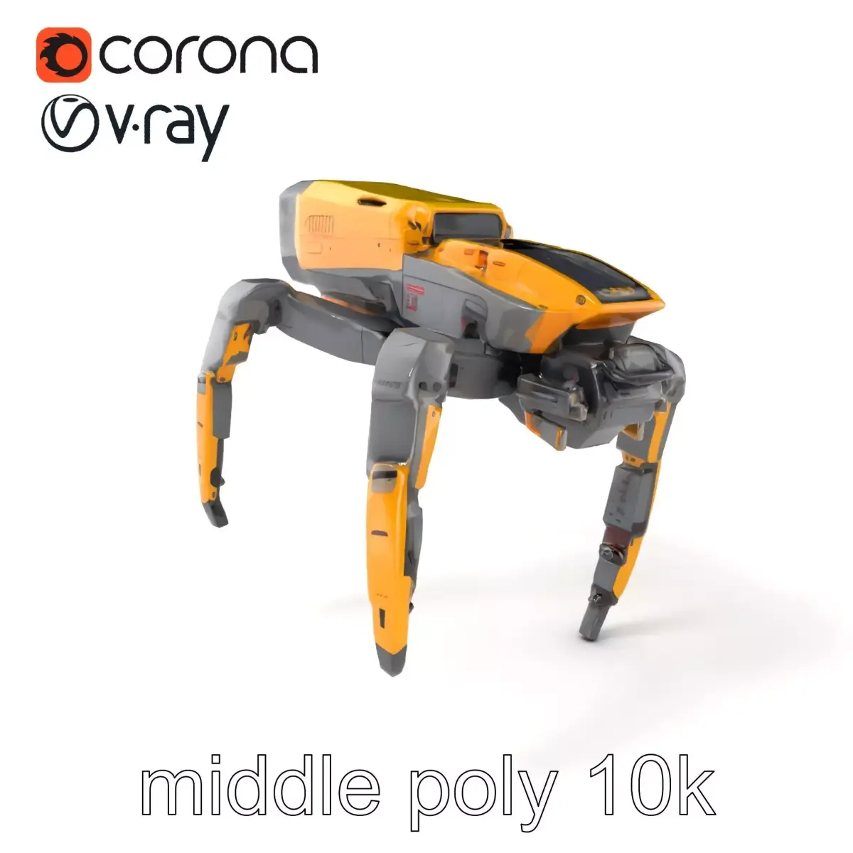 Heavy-duty Industrial Spider Loader model pack Low-poly 3D model