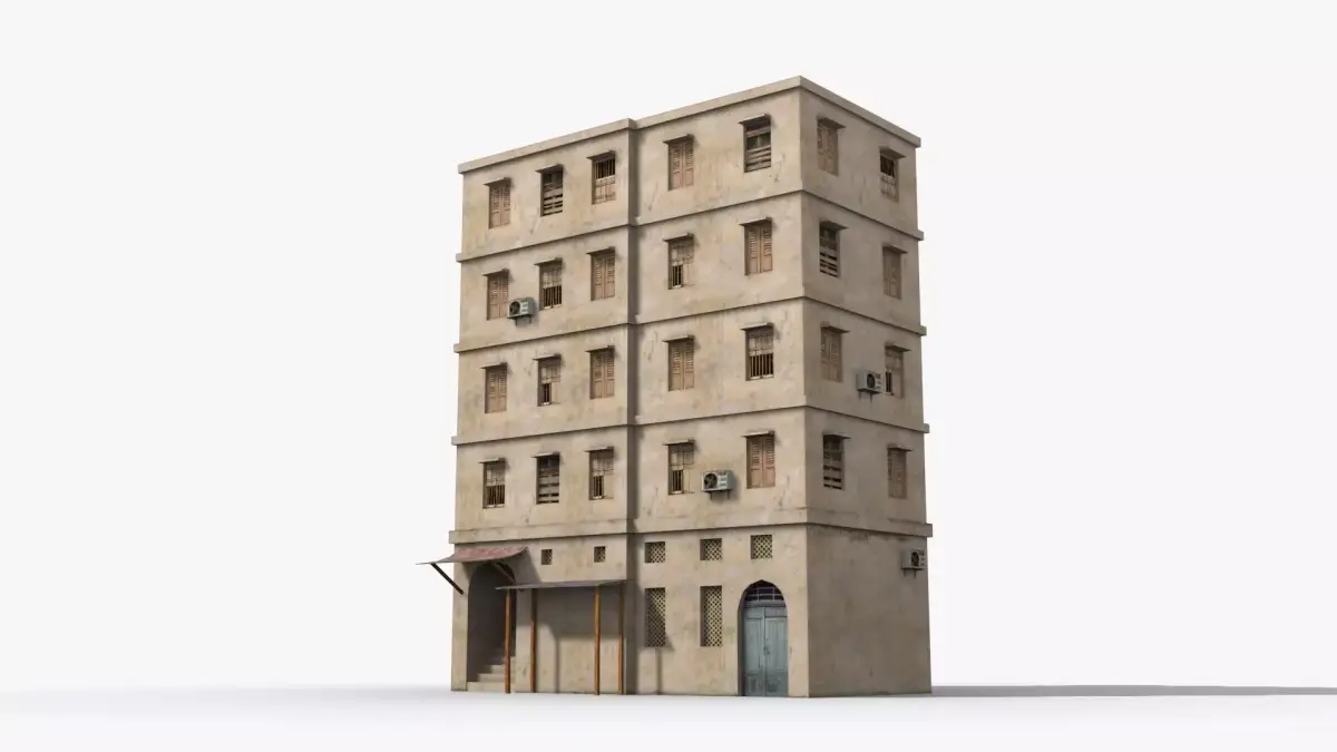  Arab Middle East Building x27 Low-poly 3D model