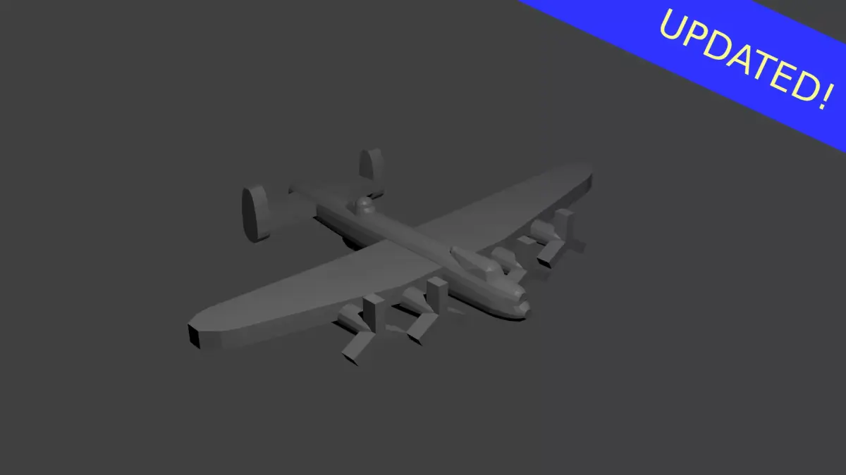 British Avro Lancaster Heavy Bomber Aircraft Free 3D print model