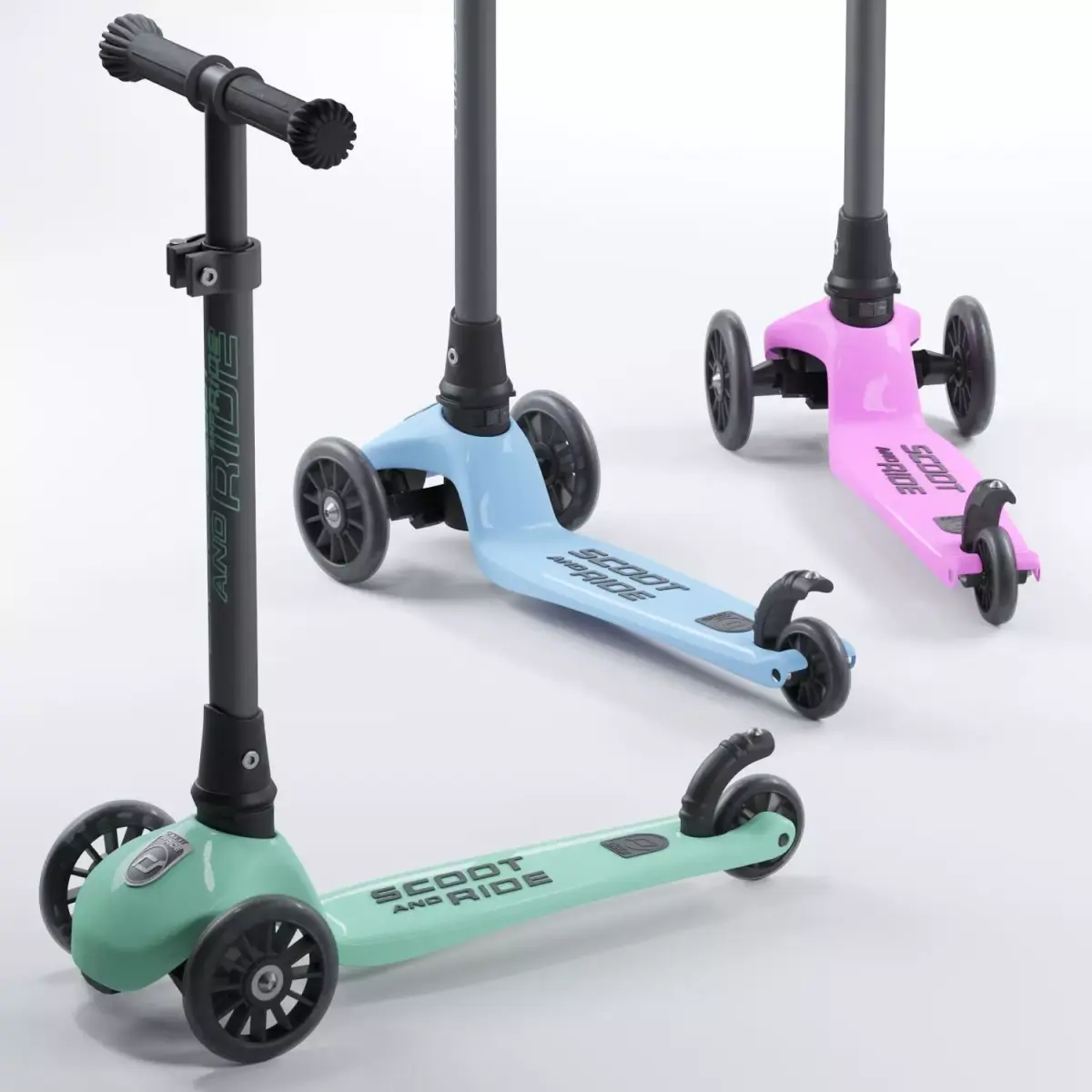 Kick scooter scoot and ride highwaykick 3 3D model