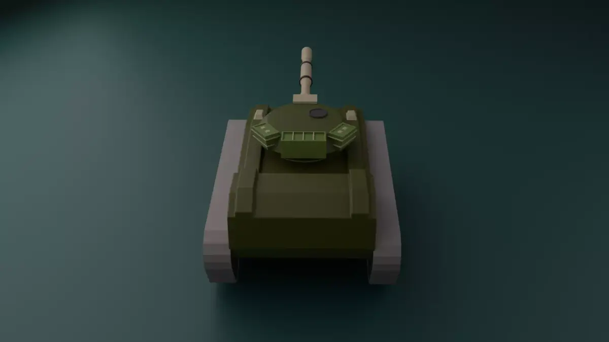Low Poly Military Tank Free low-poly 3D model